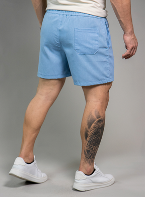 Short Linho Azul Céu - Ashford