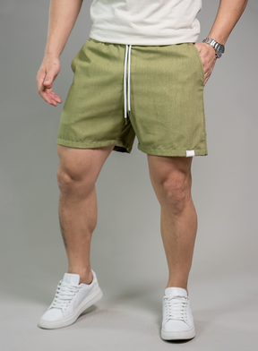 Short Linho Verde Militar - Belmond